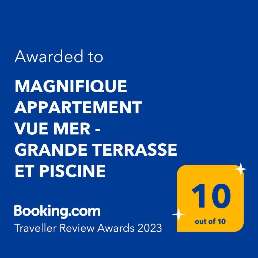Magnifique Appartement Vue Mer - Grande Terrasse Et Piscine Bandol Eksteriør billede