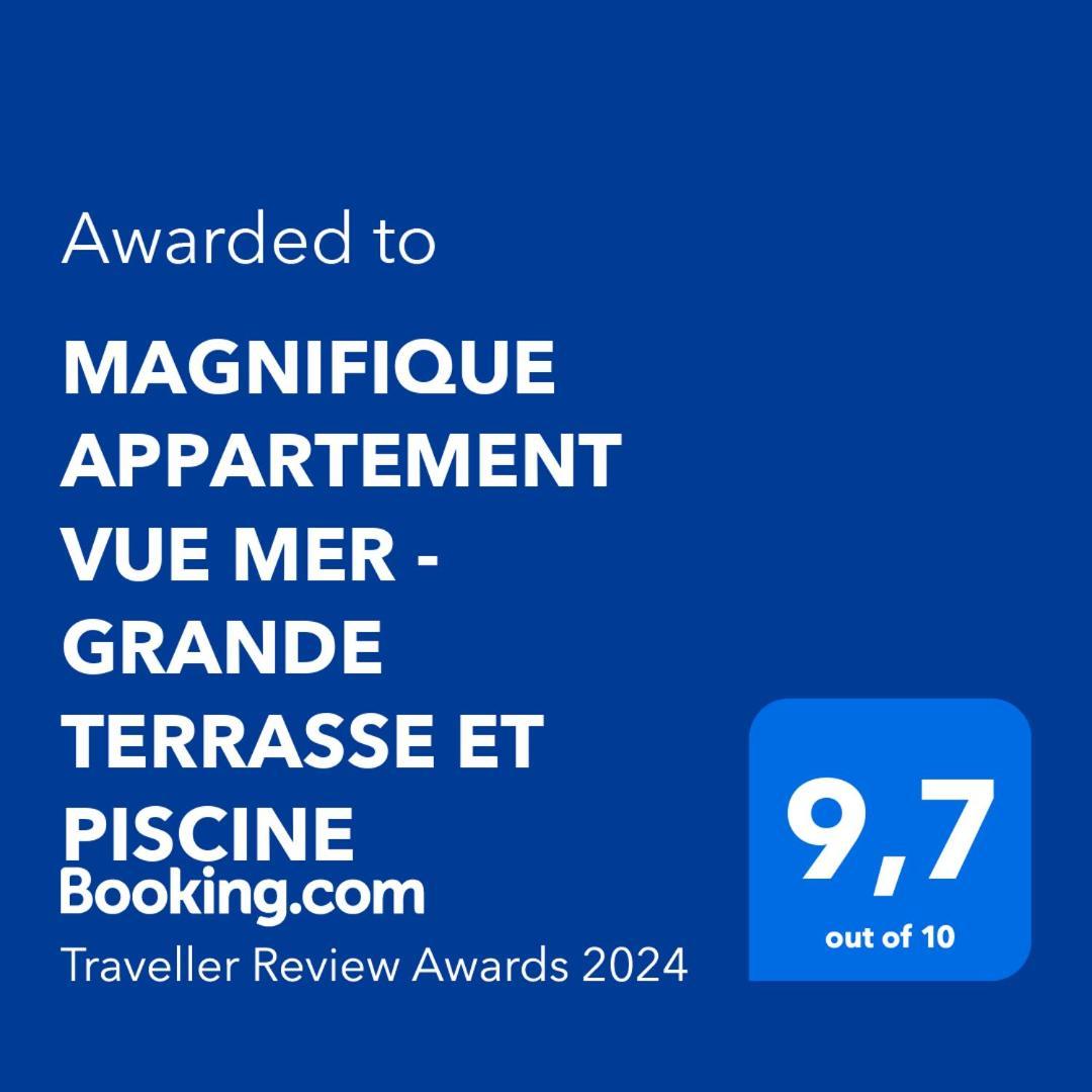 Magnifique Appartement Vue Mer - Grande Terrasse Et Piscine Bandol Eksteriør billede